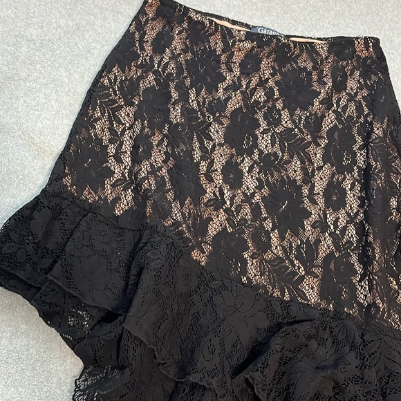 Fairy Grunge Gothic Whimsigoth Lace Skirt Large Vamp Asymmetrical Floral Witchy - Picture 8 of 9